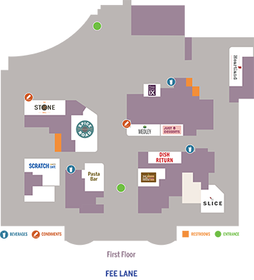 Image showing the layout of concepts at McNutt Eatery