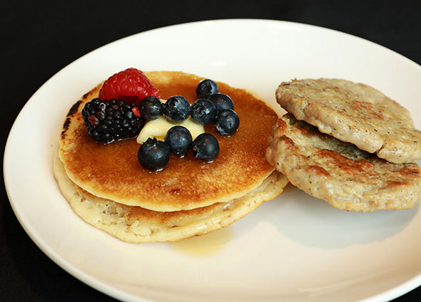 Image showing pancakes with berries